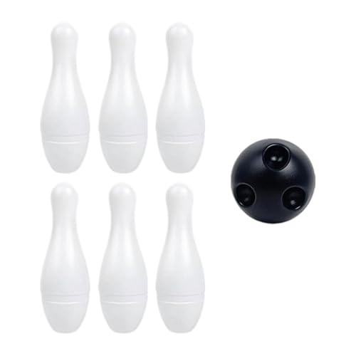 Perfeclan Bowling-Set für, Bowlingspiel mit Ball, Partygeschenke, frühe Entwicklung, lustig, für den Rasen, leicht, für Jungen, Mädchen, Weiß von Perfeclan