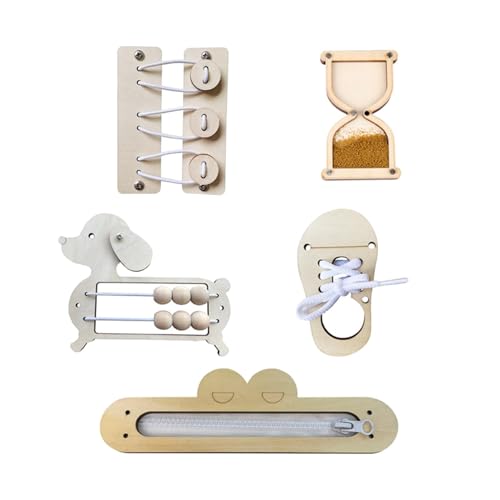 Perfeclan Montessori Spielzeug Busy Board Zubehör Holzspielzeug DIY Material Früherziehung Spielzeug Motorikspielzeug Sensorik Spielzeug Lernspielzeug für Kinder Jungen und Mädchen Vorschule, 5pcs/set Perfeclan Montessori Spielzeug Busy Board Zubehör Holzspielzeug DIY Material Früherziehung Spielzeug Motorikspielzeug Sensorik Spielzeug Lernspielzeug für Kinder Jungen und Mädchen Vorschule, 5pcs/set von Perfeclan