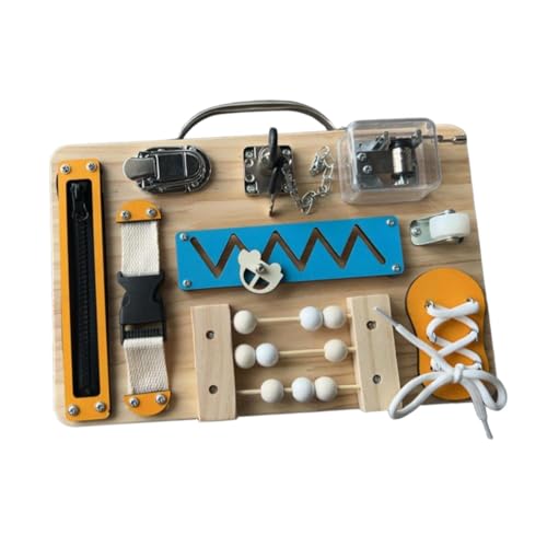 Perfeclan Busy Board, sensorische Brettspiele, Vorschullernen, Früherziehung, Reisespielzeug, sensorisches Spielzeug für, Jungen und Mädchen im Alter von, Style B Perfeclan Busy Board, sensorische Brettspiele, Vorschullernen, Früherziehung, Reisespielzeug, sensorisches Spielzeug für, Jungen und Mädchen im Alter von, Style B von Perfeclan