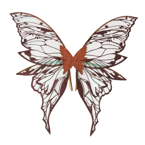 Perfeclan Butterfly Wing Prinzessin Flügel für Halloween Bühnenperformance Festival, Braun Perfeclan Butterfly Wing Prinzessin Flügel für Halloween Bühnenperformance Festival, Braun von Perfeclan