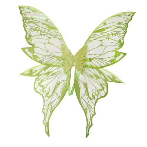 Perfeclan Butterfly Wing Prinzessin Flügel für Halloween Bühnenperformance Festival, GrÜn Perfeclan Butterfly Wing Prinzessin Flügel für Halloween Bühnenperformance Festival, GrÜn von Perfeclan