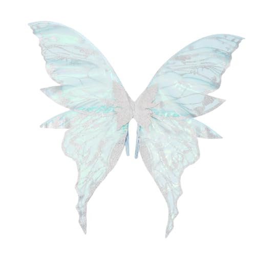 Perfeclan Butterfly Wing Prinzessin Flügel für Halloween Bühnenperformance Festival, Silber Perfeclan Butterfly Wing Prinzessin Flügel für Halloween Bühnenperformance Festival, Silber von Perfeclan