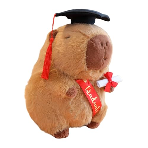 Perfeclan Capybara-Puppe, Spielzeug mit Hüten, Ornament, 25 cm, Plüsch-Capybara-Spielzeug, Kuscheltiere für Freund, Schlafzimmer, Geschenke, Sammlerstück, Brauche von Perfeclan