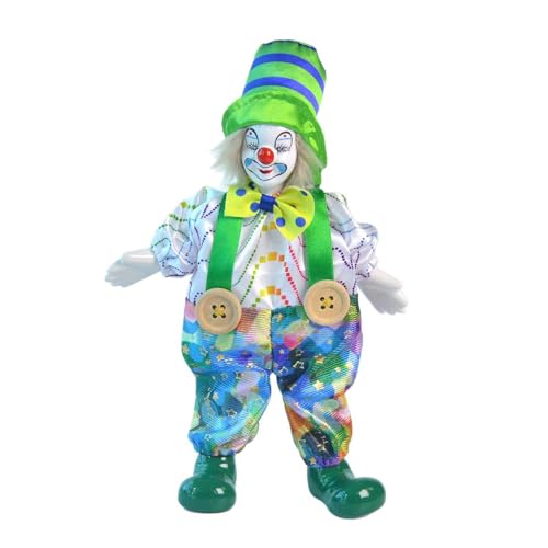 Perfeclan Clownpuppe aus, Puppe, 25 cm, hübsches Lächeln, Heimdekoration, Clownfigur, Kinderspielzeug für Geburtstagsgeschenke, Perfeclan Clownpuppe aus, Puppe, 25 cm, hübsches Lächeln, Heimdekoration, Clownfigur, Kinderspielzeug für Geburtstagsgeschenke, von Perfeclan