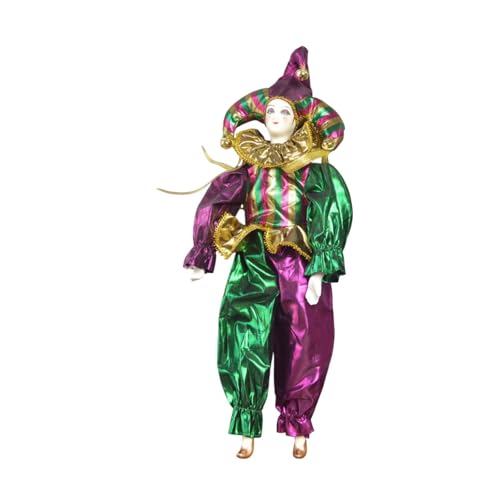 Perfeclan Clownpuppe aus Porzellan mit Kopf und aus Porzellan, Heimdekoration, kreative, robuste Kollektion, 47 cm für Tischdekoration Perfeclan Clownpuppe aus Porzellan mit Kopf und aus Porzellan, Heimdekoration, kreative, robuste Kollektion, 47 cm für Tischdekoration von Perfeclan