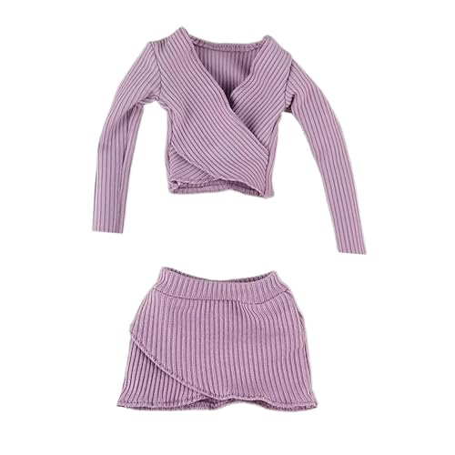 Perfeclan Crop Tops, Kurzer Rock, Mode, Weibliche Figur Kleidung, Actionfigur Kleidung zum Anziehen im Maßstab 1:6, Lila Perfeclan Crop Tops, Kurzer Rock, Mode, Weibliche Figur Kleidung, Actionfigur Kleidung zum Anziehen im Maßstab 1:6, Lila von Perfeclan