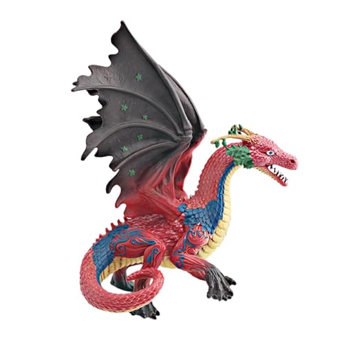 Perfeclan Drachen-Mythisches Spielzeug, Drachenmodell, Modellfigur, Figurine, Mythische Fantasie, 17 cm PVC-Kunstwerk, Actionfigur-Statue für ab 7 Jahren, Rot Perfeclan Drachen-Mythisches Spielzeug, Drachenmodell, Modellfigur, Figurine, Mythische Fantasie, 17 cm PVC-Kunstwerk, Actionfigur-Statue für ab 7 Jahren, Rot von Perfeclan