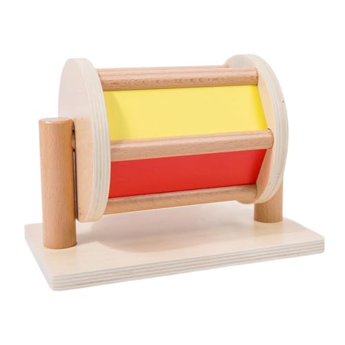 Perfeclan Drehbare Trommel, sensorisches Spielzeug zum Erlernen der Feinmotorik, hölzerne Rolltrommel, frühes Lernspielzeug für Jungen, Mädchen, Kinder im Alter Perfeclan Drehbare Trommel, sensorisches Spielzeug zum Erlernen der Feinmotorik, hölzerne Rolltrommel, frühes Lernspielzeug für Jungen, Mädchen, Kinder im Alter von Perfeclan