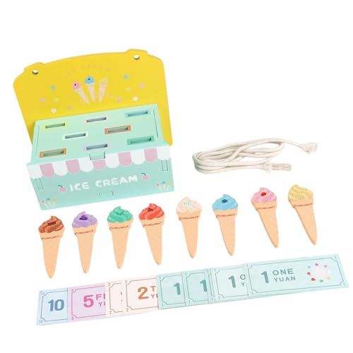 Perfeclan Eiscreme-Spielzeug aus, Spiele für den Eislutscherladen, frühkindliche Bildung, Küchenzubehör, Spielset, Lebensmittelspielzeug für ab 3 Perfeclan Eiscreme-Spielzeug aus, Spiele für den Eislutscherladen, frühkindliche Bildung, Küchenzubehör, Spielset, Lebensmittelspielzeug für ab 3 von Perfeclan