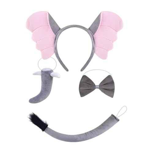 Perfeclan Elefant Kostüm Set Cartoon Animal Hairband für Party Festival Carnival Cosplay von Perfeclan