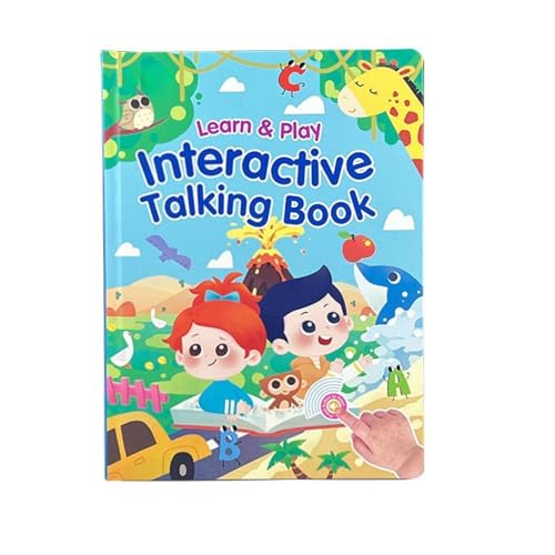 Perfeclan Englische Wörter, Soundbuch, Wortschatzaufbau, frühes Lernen, pädagogisches Spielzeug, interaktives Hörbuch für von 2–6 Jahren von Perfeclan