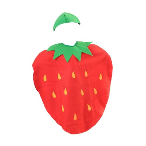 Perfeclan Erdbeer-Outfit, Vliesstoff, Obst-Kostüm für Rollenspiele, Halloween, Karneval, Style B Perfeclan Erdbeer-Outfit, Vliesstoff, Obst-Kostüm für Rollenspiele, Halloween, Karneval, Style B von Perfeclan
