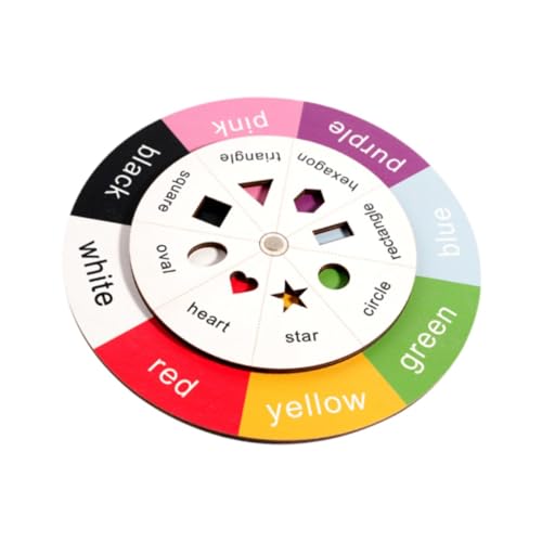 Perfeclan Farbformsortierrad, Geschenk, Aufklärung, Lehrmaterial, pädagogisches Holzspielzeug zum Sortieren von Farben für, Mädchen, Jungen von Perfeclan