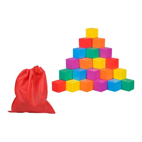 Perfeclan Farbiger Holzwürfel, Bunte quadratische Holzblöcke, Mathematikspielzeug, Manipulatives Frühlernen für den Heimunterricht, Basteln, Jungen und Mädchen, 3cm 50 Stück Perfeclan Farbiger Holzwürfel, Bunte quadratische Holzblöcke, Mathematikspielzeug, Manipulatives Frühlernen für den Heimunterricht, Basteln, Jungen und Mädchen, 3cm 50 Stück von Perfeclan