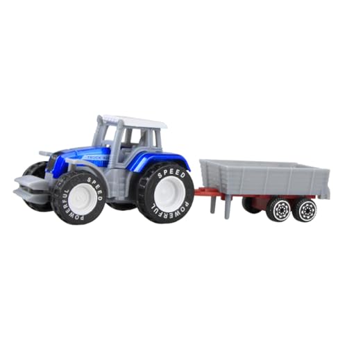 Perfeclan Farmer Traktorspielzeug Kleiner Baufahrzeug präsentieren Bildungsspielzeug Push and Go -Reibung für Kinder ab 3 Jahren und up, Blau von Perfeclan