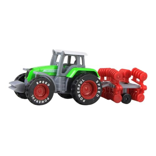 Perfeclan Farmer Traktorspielzeug Kleiner Baufahrzeug präsentieren Bildungsspielzeug Push and Go -Reibung für Kinder ab 3 Jahren und up, GrÜn von Perfeclan