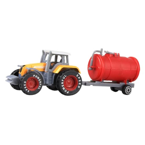 Perfeclan Farmer Traktorspielzeug Kleiner Baufahrzeug präsentieren Bildungsspielzeug Push and Go -Reibung für Kinder ab 3 Jahren und up, Orange von Perfeclan