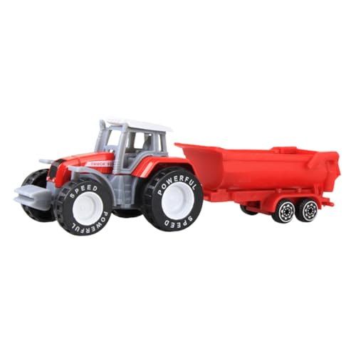 Perfeclan Farmer Traktorspielzeug Kleiner Baufahrzeug präsentieren Bildungsspielzeug Push and Go -Reibung für Kinder ab 3 Jahren und up, Rot von Perfeclan