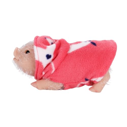 Perfeclan Ferkel Baby Schweinchen Puppe Kreative lebensechte Foto Requisiten Reborn Schweinchen Puppe Mini Tiere Schwein für Jungen Mädchen, 1 Stück von Perfeclan