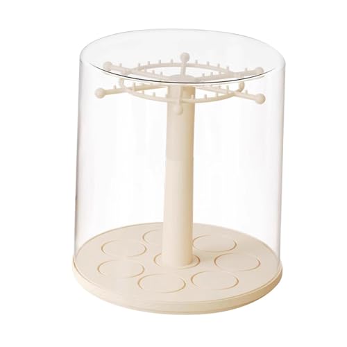 Perfeclan Figurenvitrine, Schmuck-Organizer, 360° drehbar, multifunktionaler Desktop-Plüsch-Anhängerhalter für Mini-Spielzeug-Sammlerstücke von Perfeclan