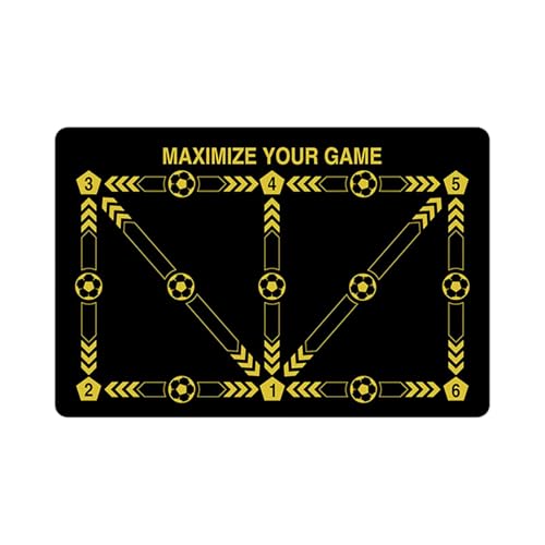 Perfeclan Fußballausbildungsmatte Fußballtraining Mattenzubehör Multifunktion Tragbare Starter Anti Slip Ausrüstung für Den Haushalt, Schwarzgelb Perfeclan Fußballausbildungsmatte Fußballtraining Mattenzubehör Multifunktion Tragbare Starter Anti Slip Ausrüstung für Den Haushalt, Schwarzgelb von Perfeclan