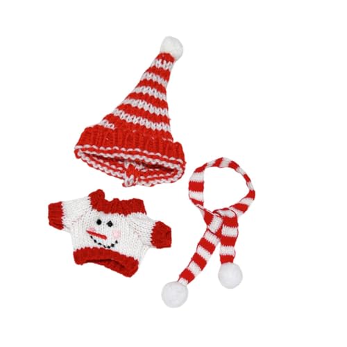 Perfeclan Gefüllter Puppenpullover, Puppenkleidung, DIY, pädagogische Foto-Requisiten, Kleidung für kleine Modekostüme, Anziehsachen für 17 cm, Schneemann von Perfeclan
