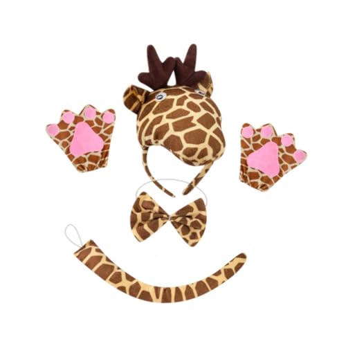 Perfeclan Giraffe Stirnband Tail Bine Handschuhe Set Cosplay Halloween für Carnival Festival, Ohne Tutu Perfeclan Giraffe Stirnband Tail Bine Handschuhe Set Cosplay Halloween für Carnival Festival, Ohne Tutu von Perfeclan