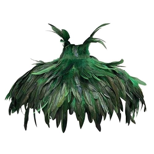 Perfeclan Gothic Federn Schultertuch, Cosplay Verkleidung für Damen Herren Karneval, GrÜn Perfeclan Gothic Federn Schultertuch, Cosplay Verkleidung für Damen Herren Karneval, GrÜn von Perfeclan