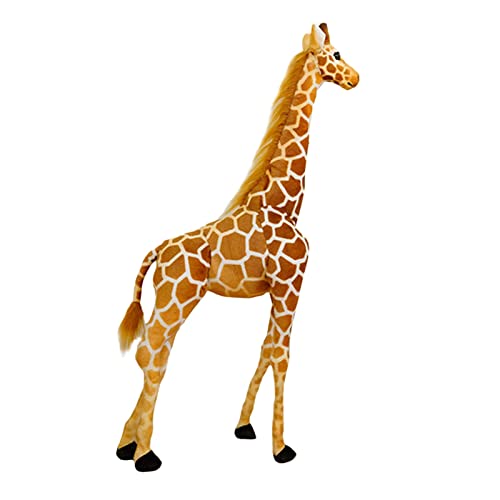 Perfeclan Großes großes Plüsch-Giraffen-Spielzeug, große Giraffe, Kuscheltiere, Rentier-Figur, Kuscheltier, Plüsch-Spielzeug, gefüllte Giraffe für, 120CM von Perfeclan