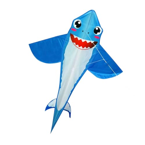 Perfeclan Haifischdrachen, riesiger, tragbar, leicht, zu fliegen, Flugspielzeug, Outdoor-Abenteuerdrachen für Grasland, Strand, Hof, Blau Perfeclan Haifischdrachen, riesiger, tragbar, leicht, zu fliegen, Flugspielzeug, Outdoor-Abenteuerdrachen für Grasland, Strand, Hof, Blau von Perfeclan