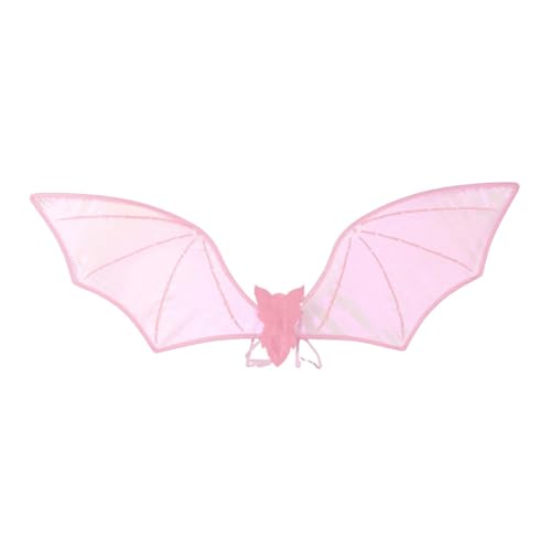 Perfeclan Halloween Fledermäuse Flügel Modernes Kostüm des Kostüms für Cosplay -Karnevalsrollenspiele, Rosa von Perfeclan