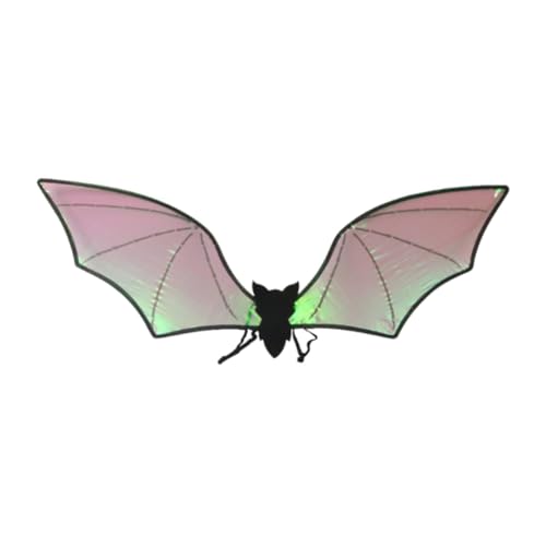 Perfeclan Halloween Fledermäuse Flügel Modernes Kostüm des Kostüms für Cosplay -Karnevalsrollenspiele, Schwarz von Perfeclan