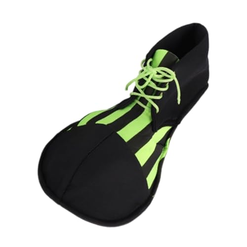 Perfeclan Halloween Kostüm Clown Schuhe Schuhe für Party Festival Rollenspiele Karneval, Grün Schwarz von Perfeclan