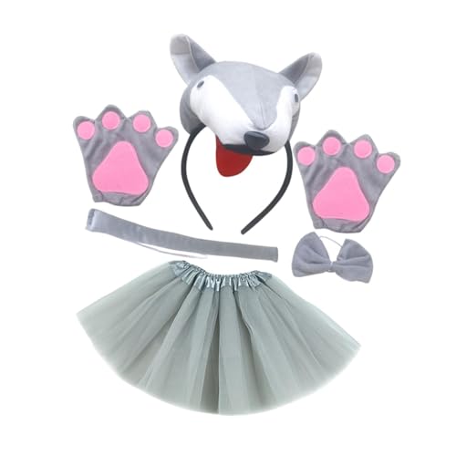 Perfeclan Halloween Wolf Kostüm handgefertigter Party -Rock für Rollenspiele Kinder Kinder Kinderspiele von Perfeclan