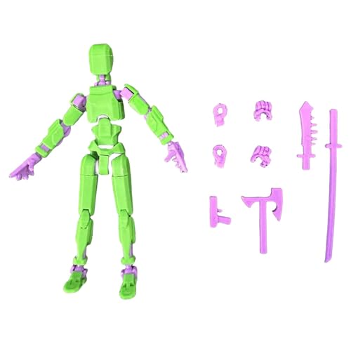 Perfeclan Handbemalte Figur mit Mehreren Gelenken, beweglicher Roboter, voll beweglich, für Sammlungen, Zuhause, Erwachsene, Valentinstagsgeschenk, von Perfeclan