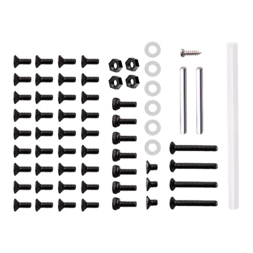 Perfeclan Hardware-Set für RC-Rennwagen im Maßstab 1:28, RC-Schraubensatz für die Chassismontage, Werkzeugsatz für Zubehörkomponenten mit PTFE-Schlauch Perfeclan Hardware-Set für RC-Rennwagen im Maßstab 1:28, RC-Schraubensatz für die Chassismontage, Werkzeugsatz für Zubehörkomponenten mit PTFE-Schlauch von Perfeclan