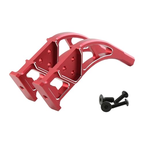 Perfeclan Heckflügelstütze aus Aluminiumlegierung, RC-Autoteil, Leichter Upgrade-Rahmen aus Metall für RC-Autos im Maßstab 1/7 von für, Rot von Perfeclan