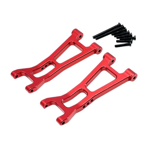 Perfeclan Hinter dem unteren Arm Aluminium RC -Autozubehör stabil RC Swing Arm Set Ersatzteile für 16209 16210 1:16 RC -Auto, Rot von Perfeclan
