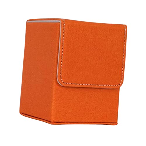 Perfeclan Hochwertige Aufbewahrungsbox für Kartendecks mit Platz für über 100 Karten, Orange von Perfeclan