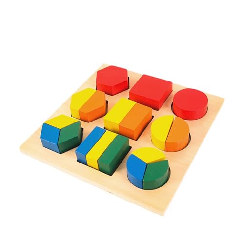 Perfeclan Hölzerne geometrische Formbrett, Puzzlespielzeug Fine Motor Skills Bildung Holzblöcke Manipulativ für Kinder Kinder Jungen Mädchen, Geometrie Zersetzen Perfeclan Hölzerne geometrische Formbrett, Puzzlespielzeug Fine Motor Skills Bildung Holzblöcke Manipulativ für Kinder Kinder Jungen Mädchen, Geometrie Zersetzen von Perfeclan