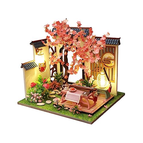Perfeclan Holz-Miniatur-Puppenhaus-DIY-Kits, handgefertigtes DIY-Modell, mit Licht, Kits für Kleinkinder, Jungen, Rosa Baum Perfeclan Holz-Miniatur-Puppenhaus-DIY-Kits, handgefertigtes DIY-Modell, mit Licht, Kits für Kleinkinder, Jungen, Rosa Baum von Perfeclan