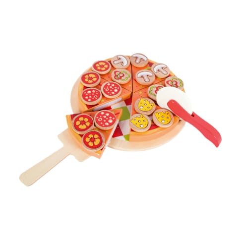 Perfeclan Holz-Pizza-Set, Rollenspiel, Holz-Kochspielzeug, Bildung, Küchenzubehör, Küchenspielzeug für Kinder im Alter von 3–8 Jahren, Jungen und Mädchen, Perfeclan Holz-Pizza-Set, Rollenspiel, Holz-Kochspielzeug, Bildung, Küchenzubehör, Küchenspielzeug für Kinder im Alter von 3–8 Jahren, Jungen und Mädchen, von Perfeclan