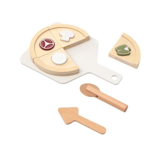 Perfeclan Holz-Pizza-Spielzeug-Set, Rollenspiele, Lernspielzeug, realistisch, Montessori, kreativ, für Kinder, Jungen, Mädchen, Kleinkinder im Alter von 3–6, Ohne Ofen Perfeclan Holz-Pizza-Spielzeug-Set, Rollenspiele, Lernspielzeug, realistisch, Montessori, kreativ, für Kinder, Jungen, Mädchen, Kleinkinder im Alter von 3–6, Ohne Ofen von Perfeclan