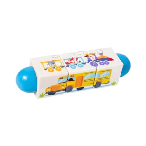 Perfeclan Holz Twist Toy Brain Teaser Kognitive Fähigkeitenerkennungsmuster Bildungssäge Bausteine ​​für Jungen Mädchen Kleinkinder, Transport von Perfeclan