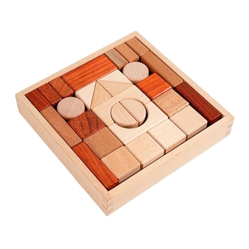 Perfeclan Holzbausteine Lernspielzeug Feinmotorik Stapelklötze Konstruktionsspielzeug für im Vorschulalter Perfeclan Holzbausteine Lernspielzeug Feinmotorik Stapelklötze Konstruktionsspielzeug für im Vorschulalter von Perfeclan