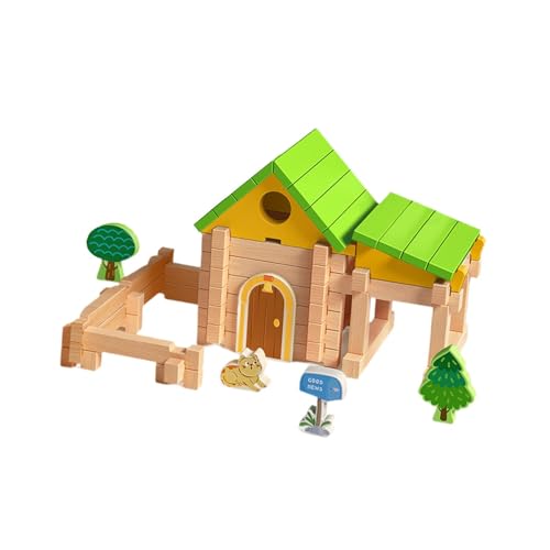 Perfeclan Holzbausteine für, Stapelblöcke, Zapfenverbindung, pädagogisches DIY-Haus für, Jungen und Mädchen, Geburtstagsgeschenk Perfeclan Holzbausteine für, Stapelblöcke, Zapfenverbindung, pädagogisches DIY-Haus für, Jungen und Mädchen, Geburtstagsgeschenk von Perfeclan