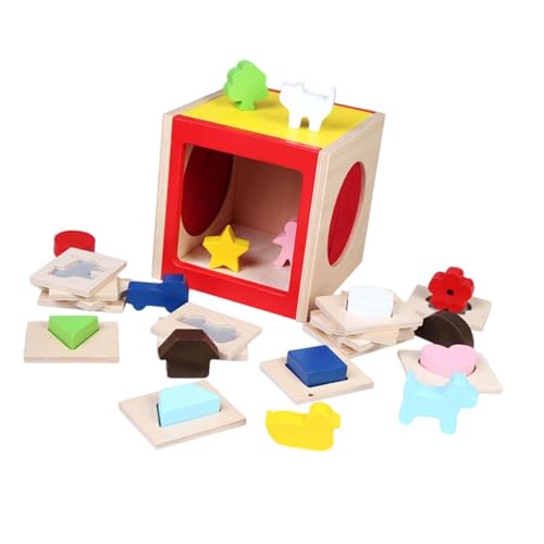 Perfeclan Holzform-Matching-Box, Memory-Matching-Spiel für Mädchen, lustiges Vorschul- und Entwicklungsspielzeug für die Elterninteraktion, Formsortierspielzeug von Perfeclan