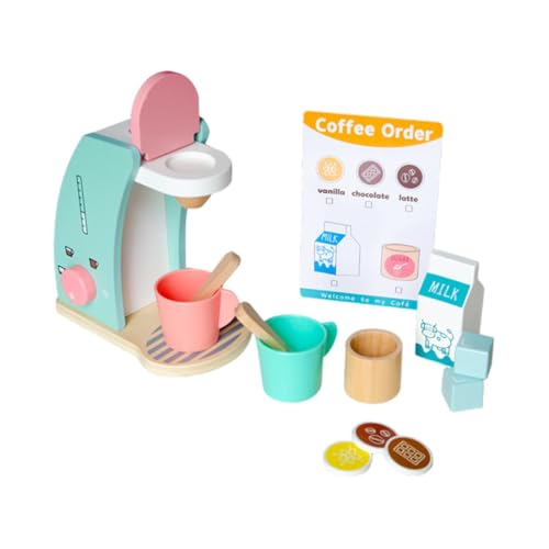 Perfeclan Holzkaffeemaschine, Holzspiel -Küchenzubehör, Rollenspiel Simulation kleines Gerätespielzeug für Kinder, Kleinkinder Perfeclan Holzkaffeemaschine, Holzspiel -Küchenzubehör, Rollenspiel Simulation kleines Gerätespielzeug für Kinder, Kleinkinder von Perfeclan