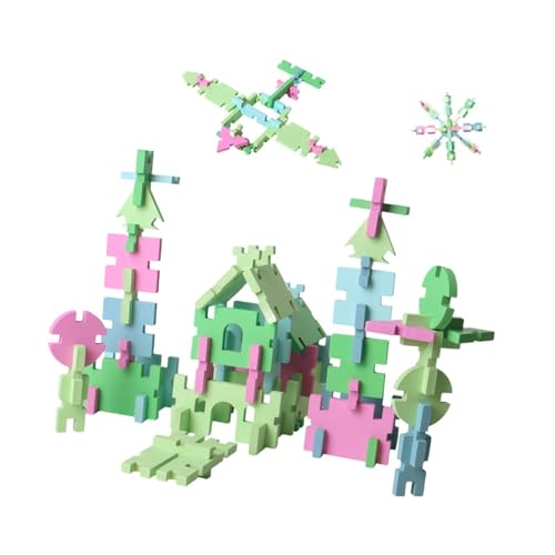 Perfeclan Holzmuster-Block-Set, geometrische Form-Puzzles, praktische Fähigkeit, Eltern-Kind-Interaktion, einzigartiges DIY-Baustein-Set von Perfeclan