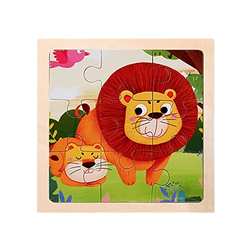 Perfeclan Holzpuzzle Spiele Kinder Früherziehung Lernspielzeug Cartoon Tierform Puzzle Spielzeug für Kinder, Löwe Perfeclan Holzpuzzle Spiele Kinder Früherziehung Lernspielzeug Cartoon Tierform Puzzle Spielzeug für Kinder, Löwe von Perfeclan